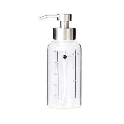 500ml Empty Pump Glass Bottle Lotion Shampoo Liquid Soap Wash For Cleaning