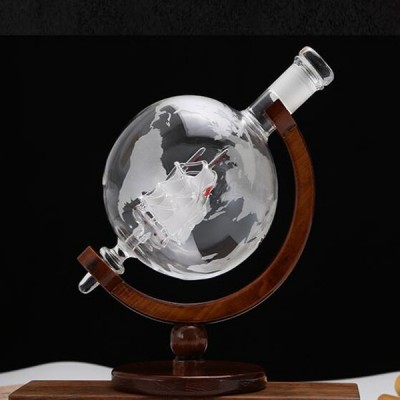 Borosilicate Glass glass liquor wine globe decanter custom whiskey bottle with high quality