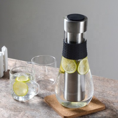 Coffee maker with  ice bucket glass bottle soap bottle