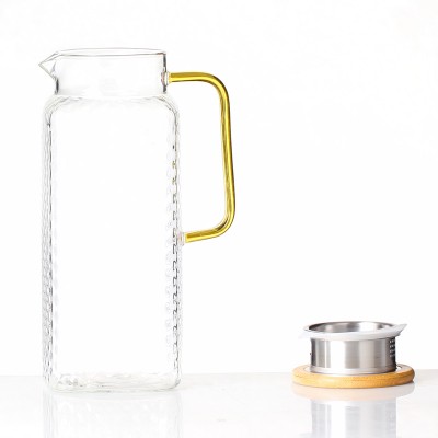 Clear Glass Heat Resistant borosilicate Cold change logo Water Carafe glass pot factory