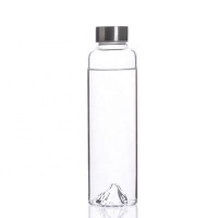 Hot selling go anyware reusable water borosilicate glass water bottles with hill