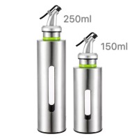 2020 New Fashion Oil Dispenser Stainless Steel Oil vinegar Bottle kitchen Seasoning bottle 150ml 250ml